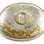 Silver Strike Initial Letter O Western Belt Buckle 11142013