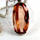 Sterling Silver & Pink Pendant & 20" Chain