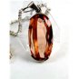 Sterling Silver & Pink Pendant & 20" Chain