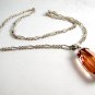 Sterling Silver & Pink Pendant & 20" Chain