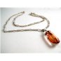 Sterling Silver & Pink Pendant & 20" Chain