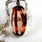 Sterling Silver & Pink Pendant & 20" Chain