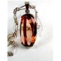 Sterling Silver & Pink Pendant & 20" Chain