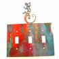 Southwest Lizard Salamander Triple Light Cover Plate Steel Images Made USA 42415