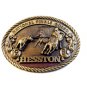 1980 Hesston Cowboy Rodeo Calf Roping. Brass Belt Buckle Limited Edition