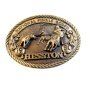 1980 Hesston Cowboy Rodeo Calf Roping. Brass Belt Buckle Limited Edition