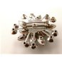 Gorgeous Unsigned Vintage Blue Rhinestone Brooch