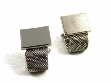 True Vintage Silvertone Wrap Around Cufflinks by ANSON 101614