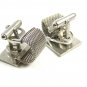 True Vintage Silvertone Wrap Around Cufflinks by ANSON 101614