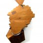 Mexican Aztec / Mayan Enameled Copper Necklace Signed With a Crown 7714
