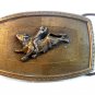 Vintage Western Cowboy Rodeo Steer Breaking Belt Buckle