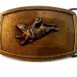 Vintage Western Cowboy Rodeo Steer Breaking Belt Buckle