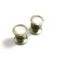Art Deco Silvertone & Mother of Pearl Snap Link Cufflinks Unmarked 102714
