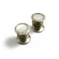 Art Deco Silvertone & Mother of Pearl Snap Link Cufflinks Unmarked 102714