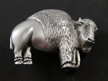 Buffalo Pewter  Belt Buckle by KEV Made in USA 6514 Old New Stock