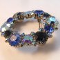 Fabulous And Flashy Vintage Blue Rhinestone Brooch