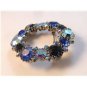 Fabulous And Flashy Vintage Blue Rhinestone Brooch