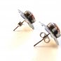 Native American Sterling Silver Multi Stone Heart Earrings