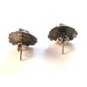 Native American Sterling Silver Multi Stone Heart Earrings