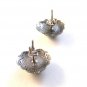Native American Sterling Silver Multi Stone Heart Earrings
