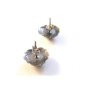 Native American Sterling Silver Multi Stone Heart Earrings