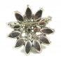 True Vintage Silvertone Sparkley Rhinestones Brooch Unmarked 102014