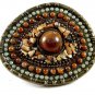 Ladies Brass & Chips of Various Stones Belt Buckle 82114