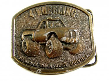 1976 4 Wheeling Is More Than Just Driving Belt Buckle by Bergamont 04102014
