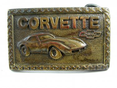 Vintage Corvette Chevrolet Belt Buckle 6914