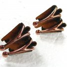 Wonderful Vintage Clip On Copper Earrings by Matisse 62915