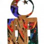 Man In Moon Double Light Switch Cover Plate by Steel Images USA 6215t