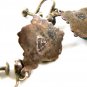 Signed Mexican Sterling Silver & Green Stone Screw Back Earrings 04212014