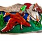 Vintage 1977 Bergamont Ducks in Flight Enameled Belt Buckle