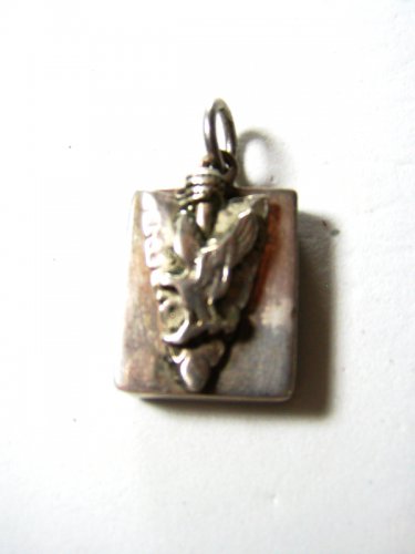 Southwestern Eagle Arrowhead Malacite Sterling Silver Pendant Unbranded 7915
