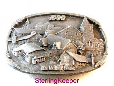 Vintage Siskiyou Mennonite Kansas Ks Relief Sale 1989 Belt Buckle