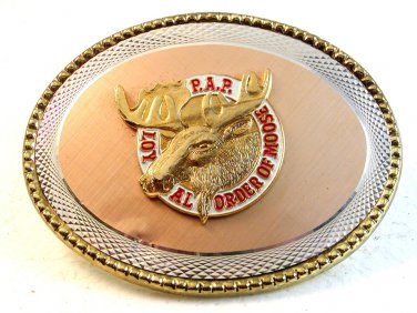 Vintage Loyal Order of Moose P.A.P. Belt Buckle