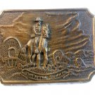 Vintage Tall In The Saddle Western Cowboy Belt Buckle