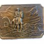 Vintage Tall In The Saddle Western Cowboy Belt Buckle