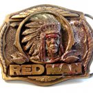 Vintage 1988 Red Man Belt Buckle @ Pinkerton Tobacco Co.
