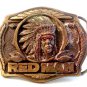 Vintage 1988 Red Man Belt Buckle @ Pinkerton Tobacco Co.