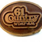 Vintage 61 Country WDAF AM Kansas City Kansas Belt Buckle