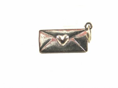 Sterling Silver Letter With Heart Charm / Pendant 81814