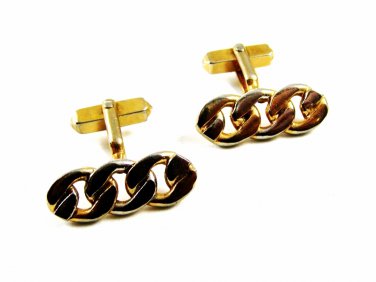 True Vintage Goldtone Knots Cufflinks by Swank 100714