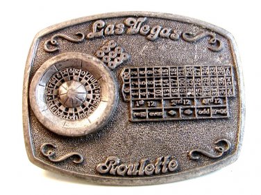 Vintage1982 Las Vegas Roulette Belt Buckle