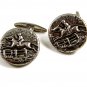 Vintage Silvertone Horse Racing Cufflinks 22514