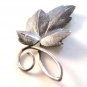 Vintage Beau Sterling Flower Leaf Brooch