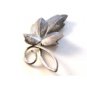 Vintage Beau Sterling Flower Leaf Brooch