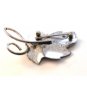Vintage Beau Sterling Flower Leaf Brooch