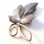 Vintage Beau Sterling Flower Leaf Brooch
