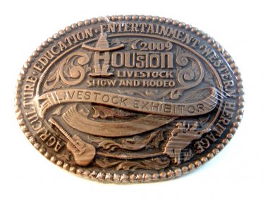 2009 Houston Livestock Show & Rodeo Exhibitor Belt Buckle